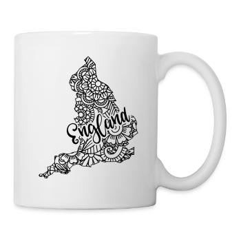 England Carte Mandala Londres UK British - Mug blanc - blanc - Droite