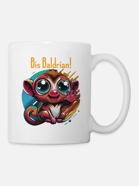 Bis Bald Monkey. Wortwitz. - Tasse - Weiß