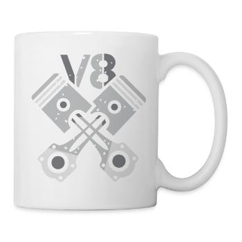 V8 Engine Piston – Mechanic Power Design - Mug - white - Right