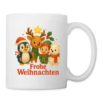 Merry Christmas Winter Friends Scene - Mug - white - Right