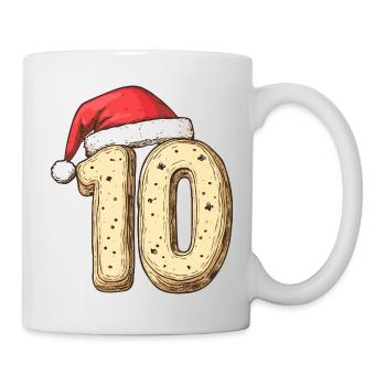 Biscuit de Noël à 10 chiffres - Mug blanc - blanc - Droite