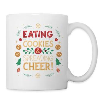 Eating cookies and spreading joy - Mug - white - Right