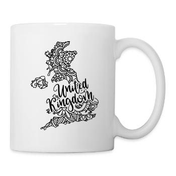 UK UK Map Mandala British Isles - Mug - white - Right