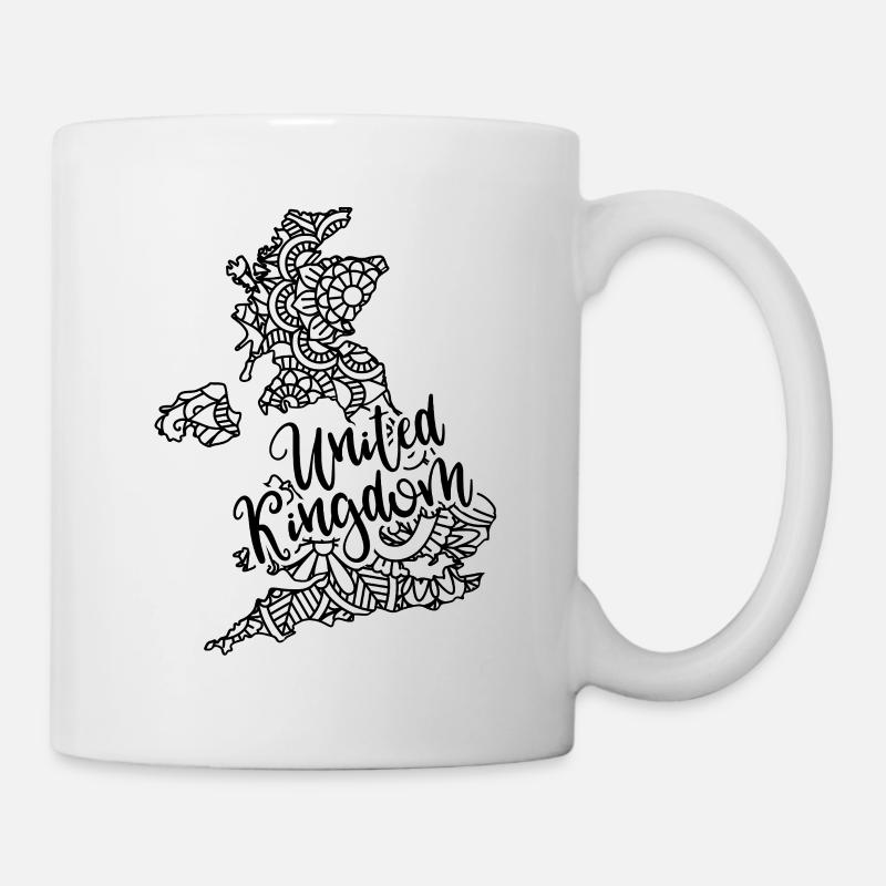 UK UK Map Mandala British Isles - Mug - white
