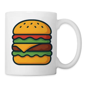 Les hamburgers dans le Pop Art - Mug blanc - blanc - Droite
