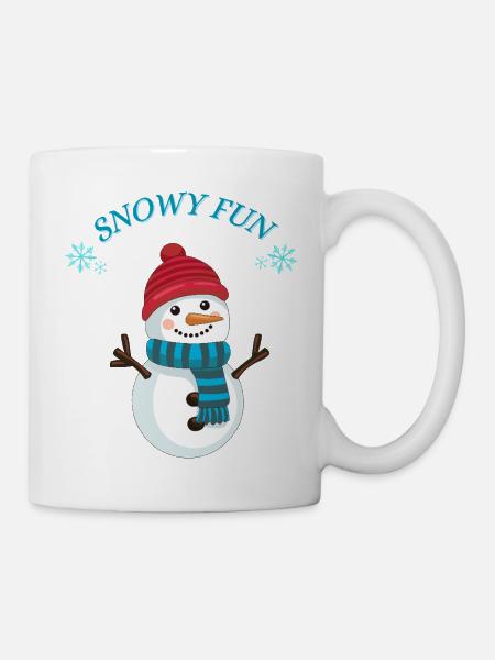 Schneemann Spaß  - Tasse - Weiß