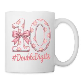 10th Birthday Girl | Double digits fun - Mug - white - Right