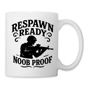 Respawn ready noobs Gamer zocken Sprüche shirt - Mug - white - Right