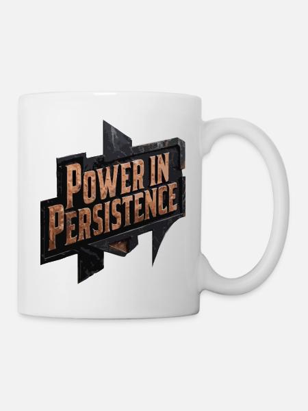 Kraft in der Persistenz - Tasse - Weiß