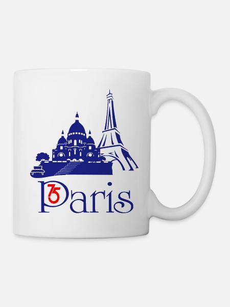 Paris 75 - Tasse - Weiß