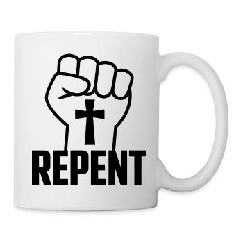 Repent - Holy Christianity Logo - Mug - white - Right
