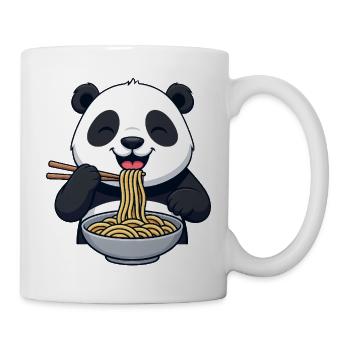 Süßer Panda Cartoon Ramen Suppe asiatisch niedlich - Tasse - Weiß - Rechts