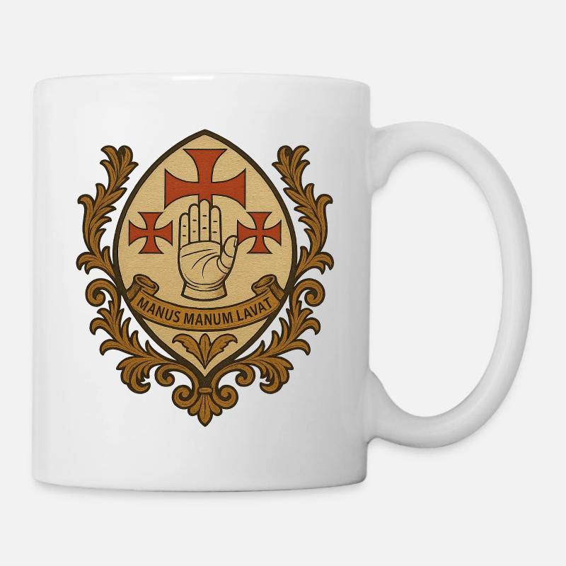 Templar Manus Manum Lavat - Mug - white