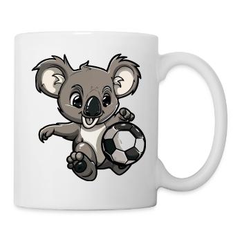 Koala Fußball Comic - Tasse - Weiß - Rechts