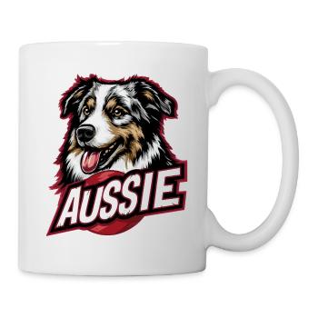 Aussie Dog Design – Australian Shepherd Fan - Mug - white - Right