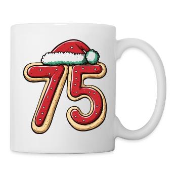 75 Numéro Biscuit Noël - Mug blanc - blanc - Droite