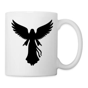 Angel angel wings silhouette simple - Mug - white - Right
