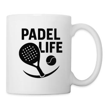 Silhouette de vie en padel - Mug blanc - blanc - Droite