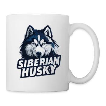 Siberian Husky Head Illustration - Mug - white - Right