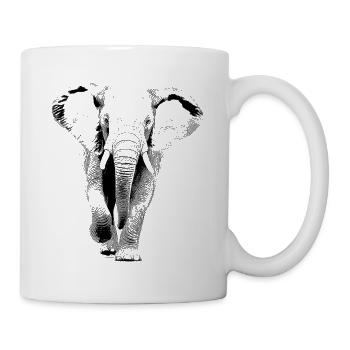 Elefant - Tasse - Weiß - Rechts