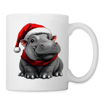 Nilpferde Christmas - Tasse - Weiß - Rechts