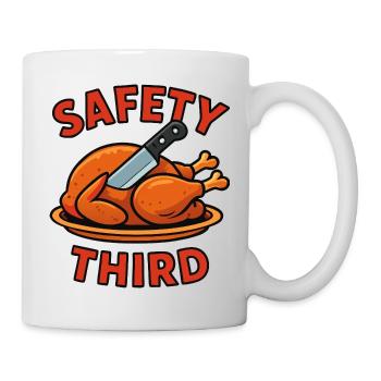 Sécurité Troisième Drôle Sarcastique Thanksgiving Siche - Mug blanc - blanc - Droite