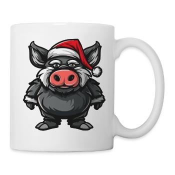 Pig Christmas Wild Boar - Mug - white - Right