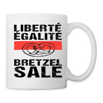 Freedom Equality Salted Pretzel Alsatian Humor - Mug - white - Right