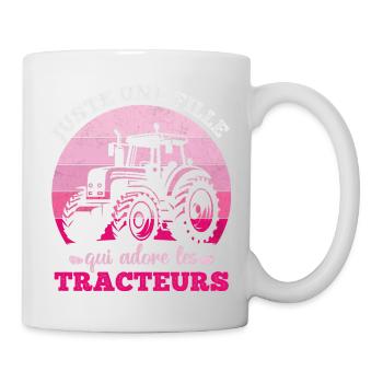 Just a girl who loves tractors humor - Mug - white - Right
