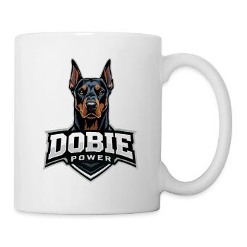 Dobie Power Doberman Motif - Mug - white - Right