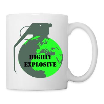 Explosive Erde - Tasse - Weiß - Rechts