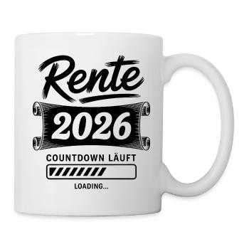 Rente 2026 Countdown - Tasse - Weiß - Rechts