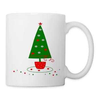 Weihnachtsbaum  - Tasse - Weiß - Rechts