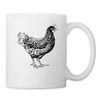 Amoureuse des poulets, famille d’agriculteurs - Mug blanc - blanc - Droite