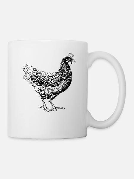 Hühnerliebhaber, Bauernfamilie - Tasse - Weiß