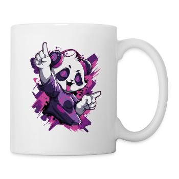 Party Panda Musik Spaß - Tasse - Weiß - Rechts