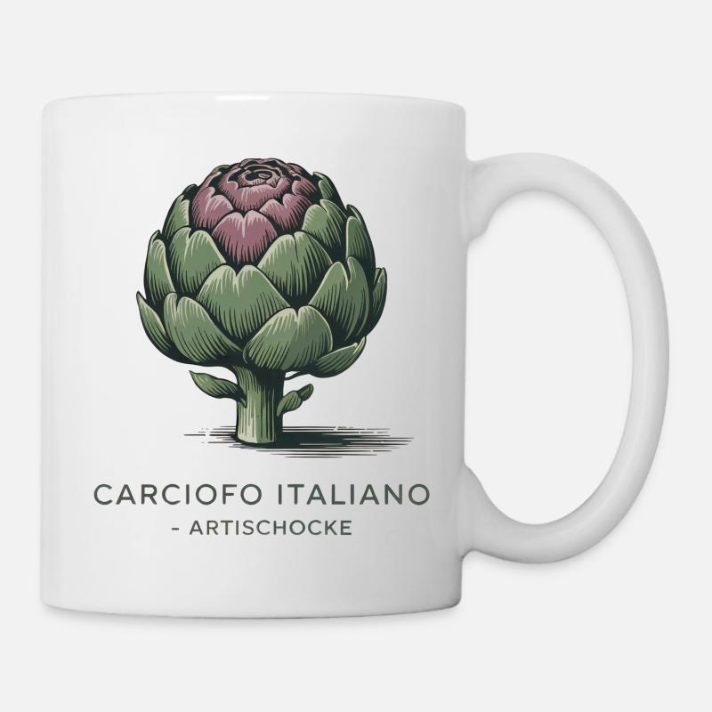 Carciofo Italiano – Artischocke - Tasse - Weiß