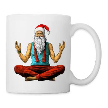 Meditation Weihnachten Yogi - Tasse - Weiß - Rechts