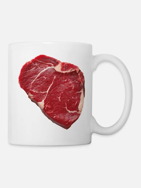 Steak - Tasse - Weiß