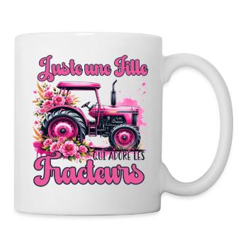 Just a girl who loves tractors humor - Mug - white - Right