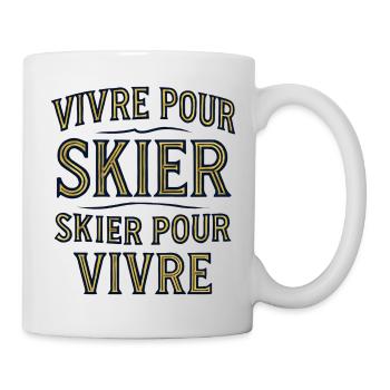 Live to Ski, Ski to Live - Mug - white - Right