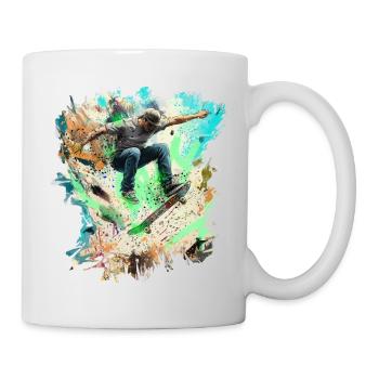 skateboarden - Tasse - Weiß - Rechts