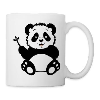 Pandabär - Tasse - Weiß - Rechts