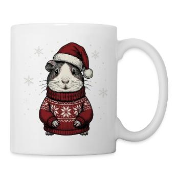 Cadeau de Noël du Père Noël cochon d’Inde, - Mug blanc - blanc - Droite
