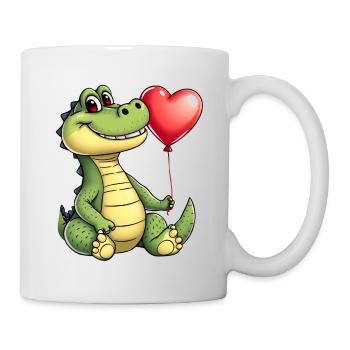 Kroko Herzballon - Tasse - Weiß - Rechts