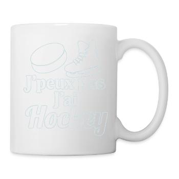 Ich kann nicht, ich kann Hockey haben - Tasse - Weiß - Rechts