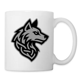 Wolf Kopf Wikinger - Tasse - Weiß - Rechts