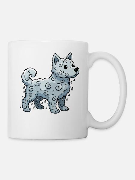 Wolkenhund Flow Sanft - Tasse - Weiß