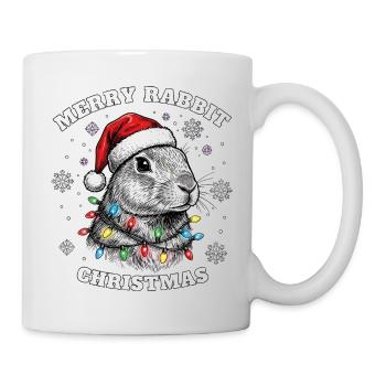 Rabbit Santa Claus Christmas Xmas Funny Cute - Mug - white - Right