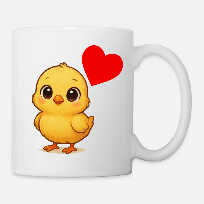 Stuffy Chick Heart - Mug - white